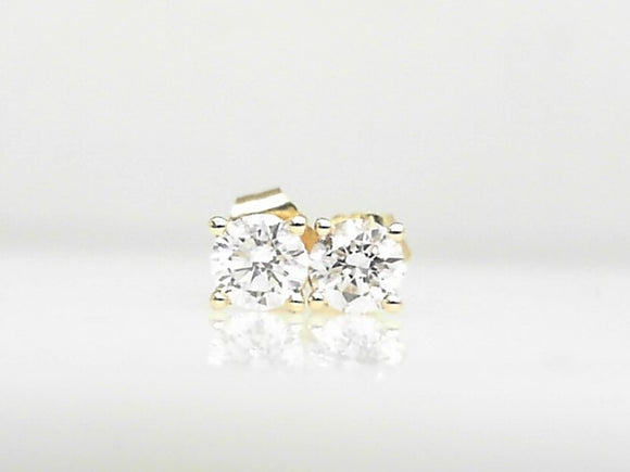 14k Yellow Gold Lab Diamond 0.64ct F-G SI Stud Earrings