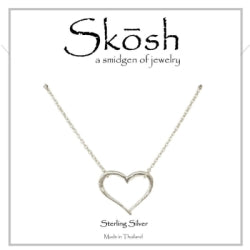 Skosh Sterling Silver Open Heart Necklace