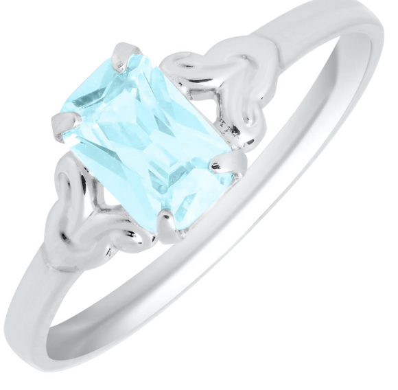 Kids Sterling Silver Birthstone Ring December Size 4