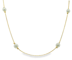 Gold Fill Pearl Beaded Necklace
