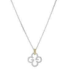 Charles Garnier Two Tone Clover Necklace