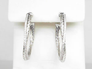 Charles Garnier Double Loop CZ Oval Hoop Earrings