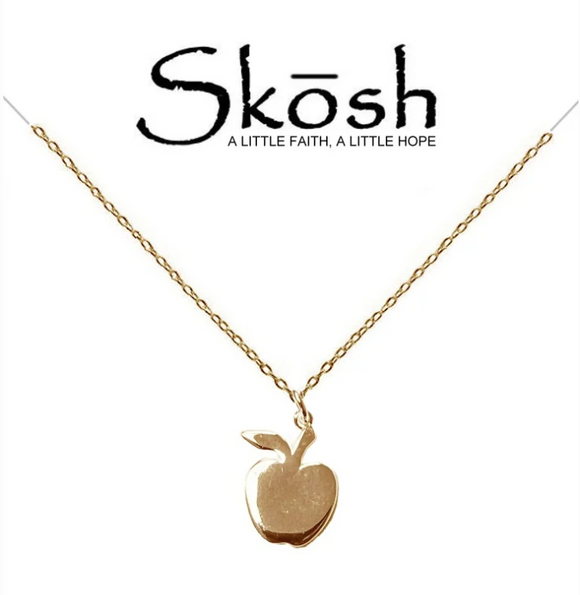 Skosh Gold Plated Apple Necklace