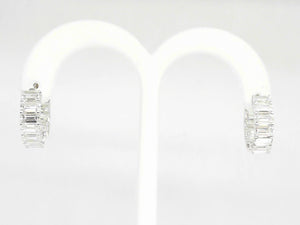 White Gold Lab Diamond Hoop Earrings