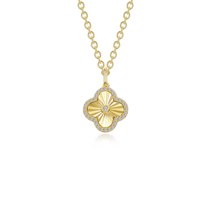 Lafonn Adjustable Clover Simulated Diamond Necklace