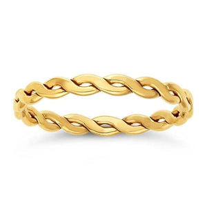 Gold Filled Stackable Woven Band Size 6