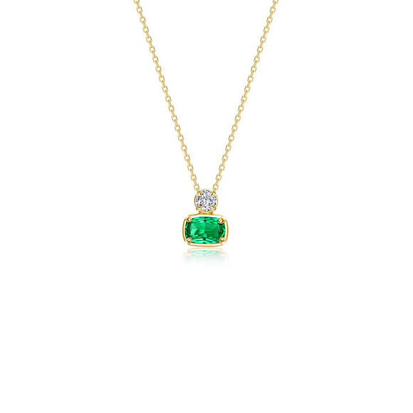 Lafonn Simulated Diamond/Emerald Regal Necklace