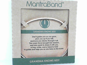 Mantra Bands Rose Gold Plated "Grandma Knows Best" Cuff Bracelet