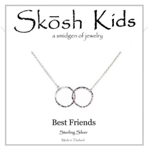 Skosh Kids Silver Best Friends Necklace 13.5+1"