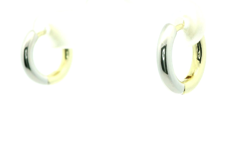 Streling Silver Gold Fill Two Tone Tiny Hoop Earrings