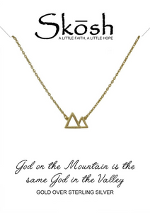 Skosh Gold Plated Mountains Necklace