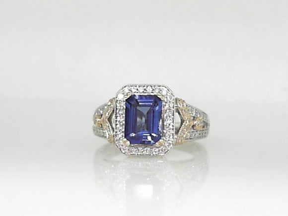 Two-Tone Tanzanite and Diamond Ring