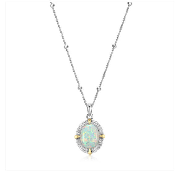 Charles Garnier Two-Tone Opal CZ Pendant