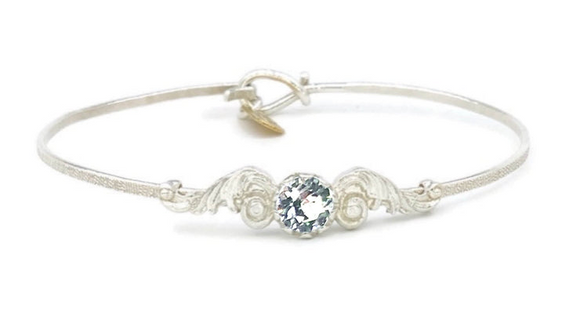 Earth Grace Sterling Silver Angel Wing Bracelet 7