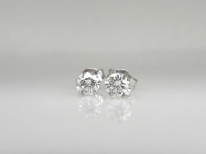 White Gold Invisible Set Lab Grown Diamond Studs