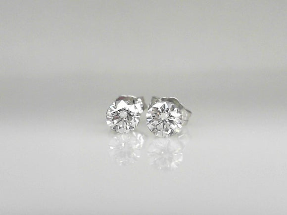 White Gold Invisible Set Lab Grown Diamond Studs