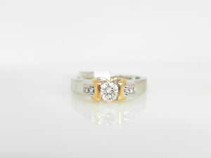 Two-Tone Diamond Engagement Ring