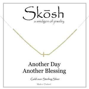 Skosh Gold Tiny Cross Necklace