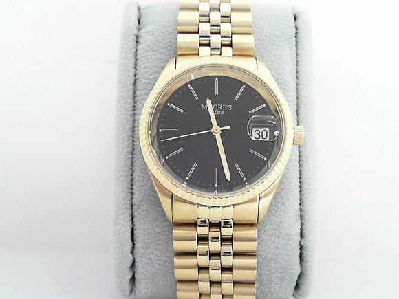 Moore's Elite Men's Yellow Watch with Black Dial