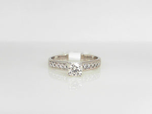 White Gold Round Diamond Engagement Ring