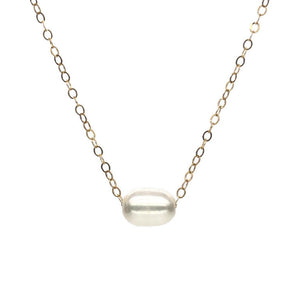 Earth Grace Gold Filled Pearl Slider Necklace