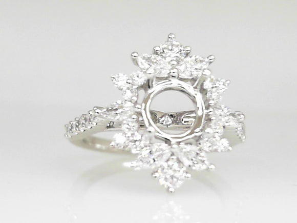 White Gold Diamond Semi Mounting