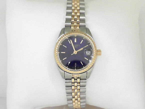 Ladies' Moore's Elite Two-Tone Watch with Blue Dial