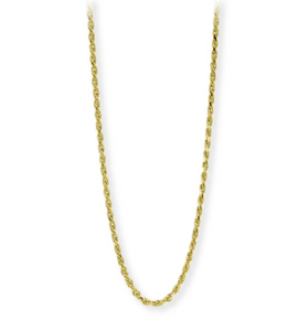 18K Gold Bonded with Sterling Silver 20" Rope Chain