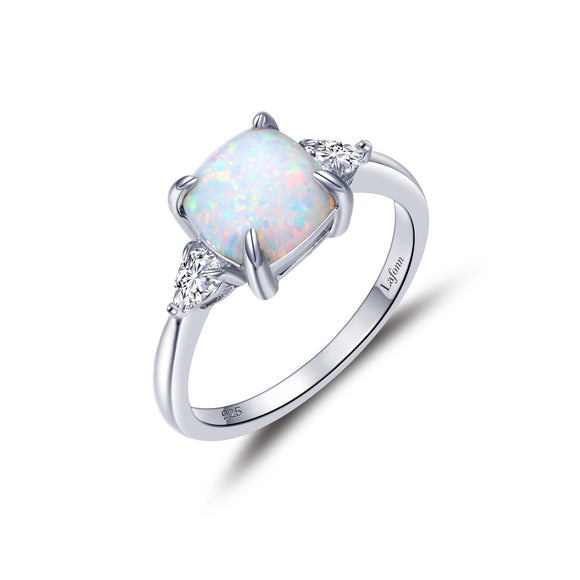 Lafonn Simulated Opal & Simulated Diamond Ring Size 6