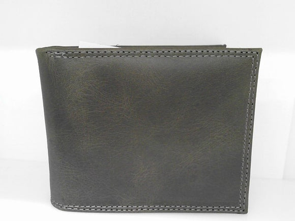 Gray Bifold Leather Wallet