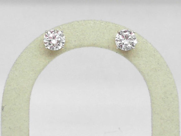 14k Yellow Gold Lab Diamond 3.09ct Stud Earrings
