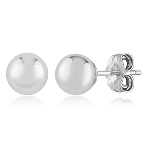 Sterling Silver 6mm Ball Stud Earrings