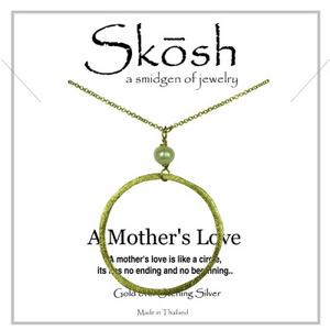 Skosh Gold Plate Mother's Love Cirlce Necklace 16+1+1"