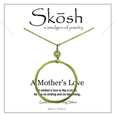 Skosh Gold Plate Mother's Love Cirlce Necklace 16+1+1