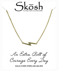 Skosh Gold Plated Lightning Bolt Necklace