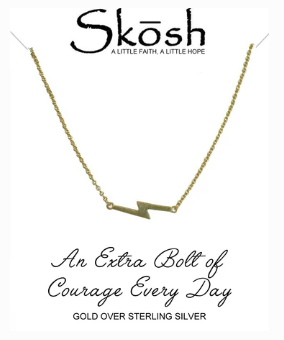 Skosh Gold Plated Lightning Bolt Necklace