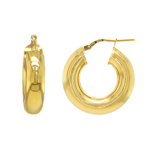 18K Gold Bonded with Sterling Silver Oversize Huggie Earrings