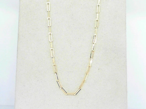 10k Yellow Gold 2mm Paperclip Chain 18