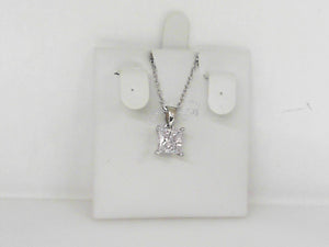 Sterling Silver Swarovski Crystal Solitaire Necklace