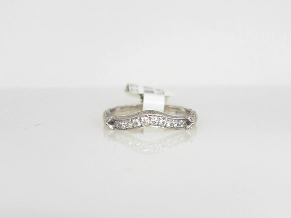 White Gold Curved Diamond Band