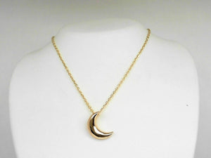 Sterling Silver/Yellow Gold Bonded Moon Necklace