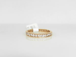 Yellow Gold Channel Set Diamond Infinity Band