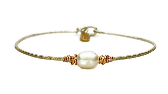 Sterling Silver Serenity Pearl Bracelet 8