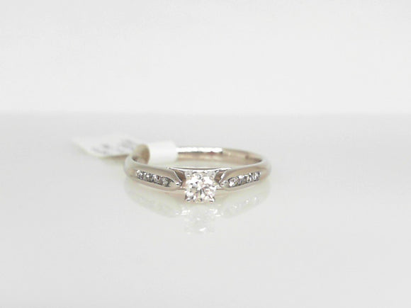 White Gold Round Diamond Engagement Ring