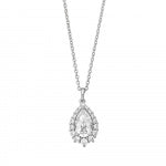 Sterling Silver Pear Shaped CZ Necklace