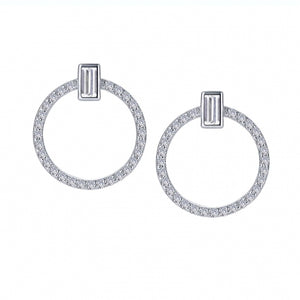 Lafonn Open Circle Simulated Diamond Post-Back Earrings