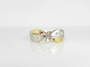 Two-Tone Diamond Six-Prong Semi Mounting for Round