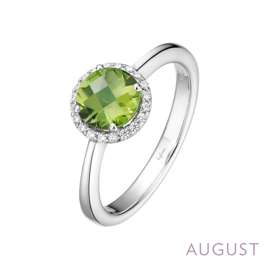 Lafonn August Birthstone Ring with Halo