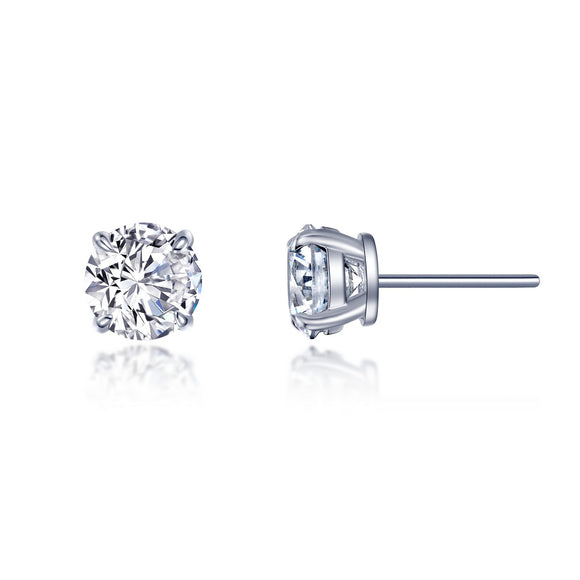 Lafonn 4 CTW Round Solitaire Stud Earrings