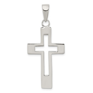 Sterling Silver Open Cross Pendant